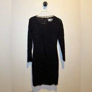 Chic Black Lace Long Sleeve Dress